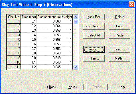 Data entry spreadsheet