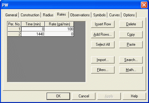 Constant-rate test with recovery